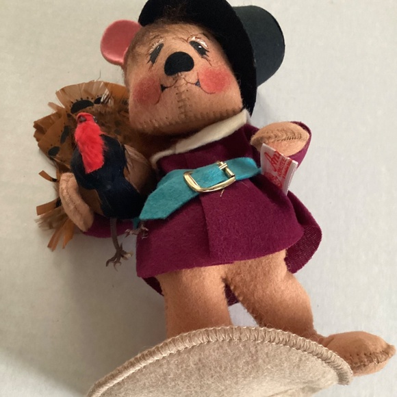 Annalee Mobilitee Thanksgiving Pilgrim With Turkey Rare - Picture 4 of 8